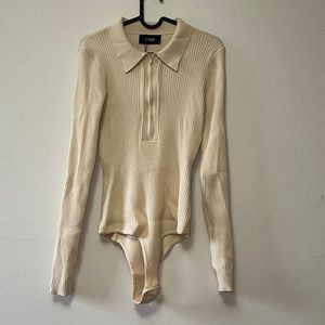 1/4 ZIP UP MOCKNECK BODYSUIT